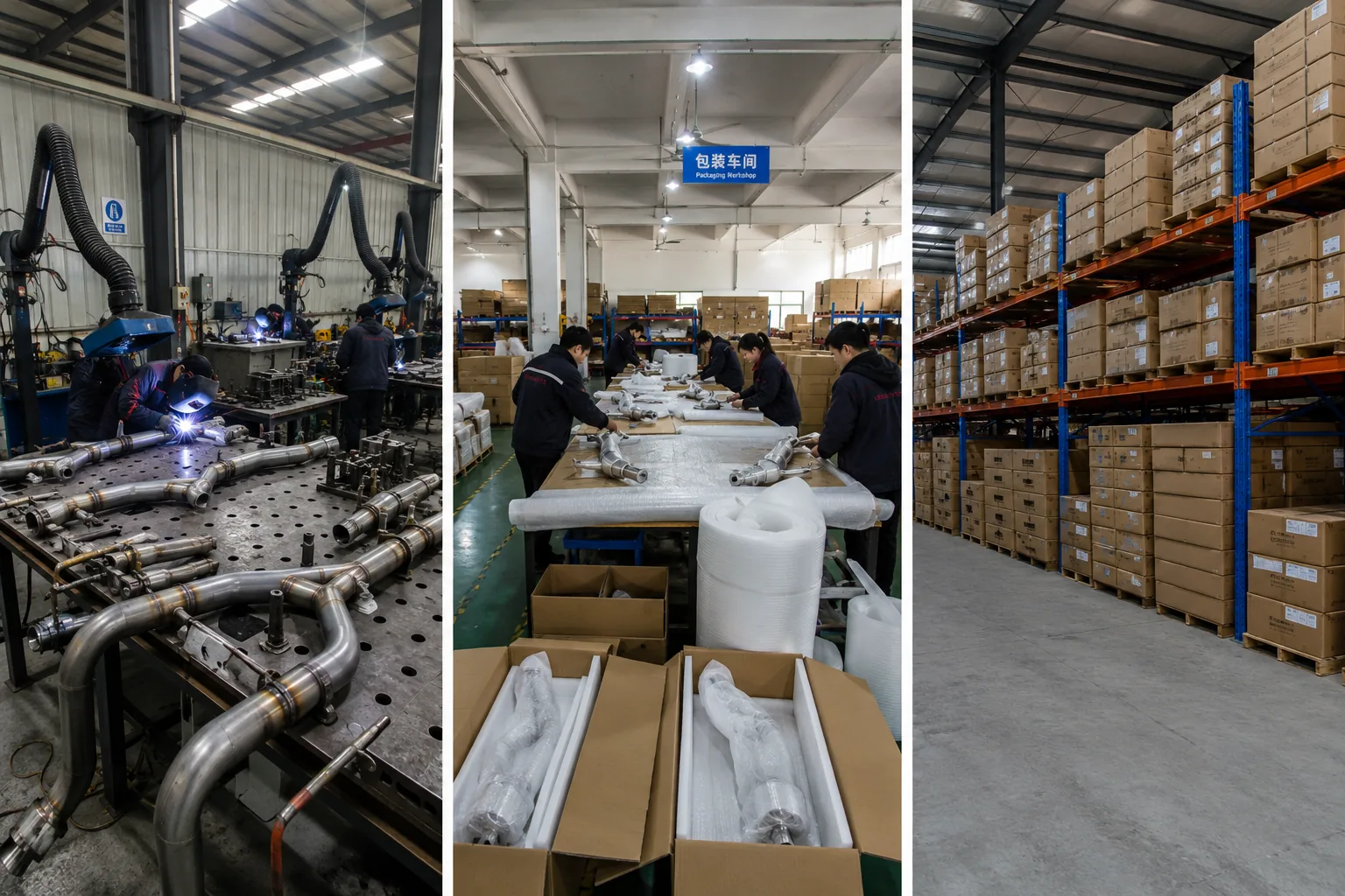 Automotive parts packing area and export inventory
